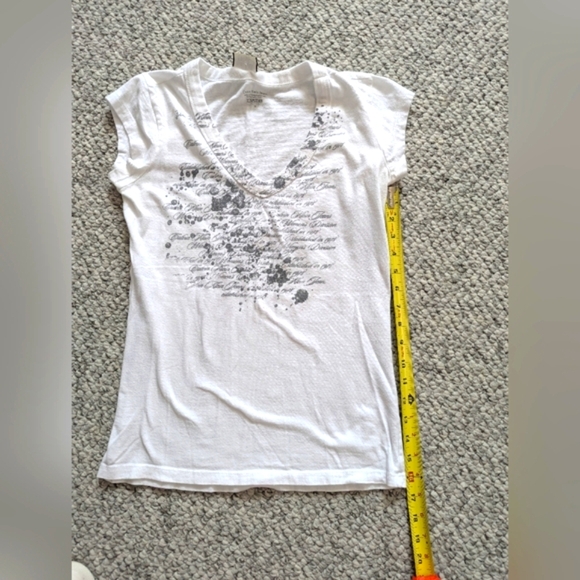 Calvin Klein White Graphic Fitted T-Shirt - Picture 7 of 8